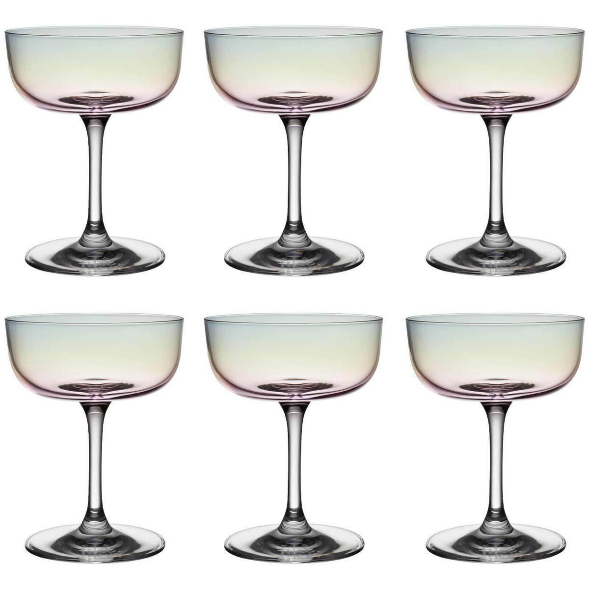 SEKTSCHALEN / DESSERTSCHALEN Like Glass Pearl 100 ml 6er Set - Multicolor, Glas (0.1L) - like.Villeroy & Boch