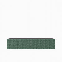 LOWBOARD ROVA 200/41/40 cm, Hängender TV-Schrank Schwarz / Grün - Schwarz/Grün, Holzwerkstoff (200/41/40cm) - MASSENO