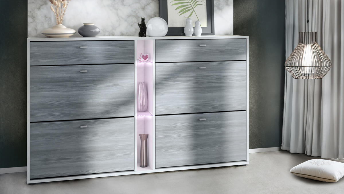 SCHUHSCHRANK Today Fronten in Avola-Anthrazit - Anthrazit, Holzwerkstoff (155.5/95/28cm) - Vladon