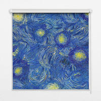 VNÚTORNÁ roleta - okenná roleta - roleta - 130x140 cm - Maľovaný modrý obrázok - modrá, plast (130/140/0.5cm) - TULUP