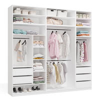 GARDEROBSSKÅP Vit 260/250/50 - Vit, Träbaserade material (260/250/50cm) - RAUMHIRSCH FURNITURE