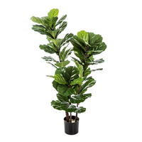 KUNSTBAUM Künstliche Geigenfeige - Lena 130 cm - Grün, Kunststoff (130cm) - aplanta