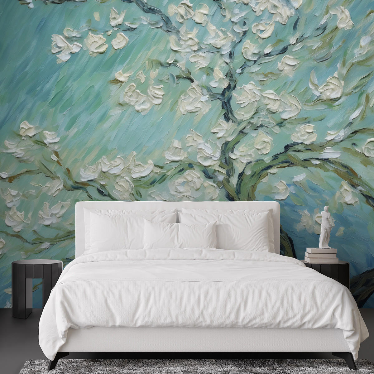 FOTOTAPETE, Blühender Mandelbaum - V. van Gogh - Grün, Papier (250/175cm) - Feeby