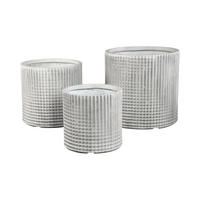 TOPF Paizlie Weiß 44.5/44.5/43.5cm 3er-Set - Weiß, Kunststoff (43.5cm) - PTMD Collection