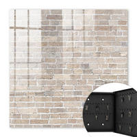 SCHLÜSSELBOX Schwarz 30x30 cm- Türöffnung nach rechts - Ziegelzusammensetzung - Beige, Metall (30/30/5cm) - TULUP