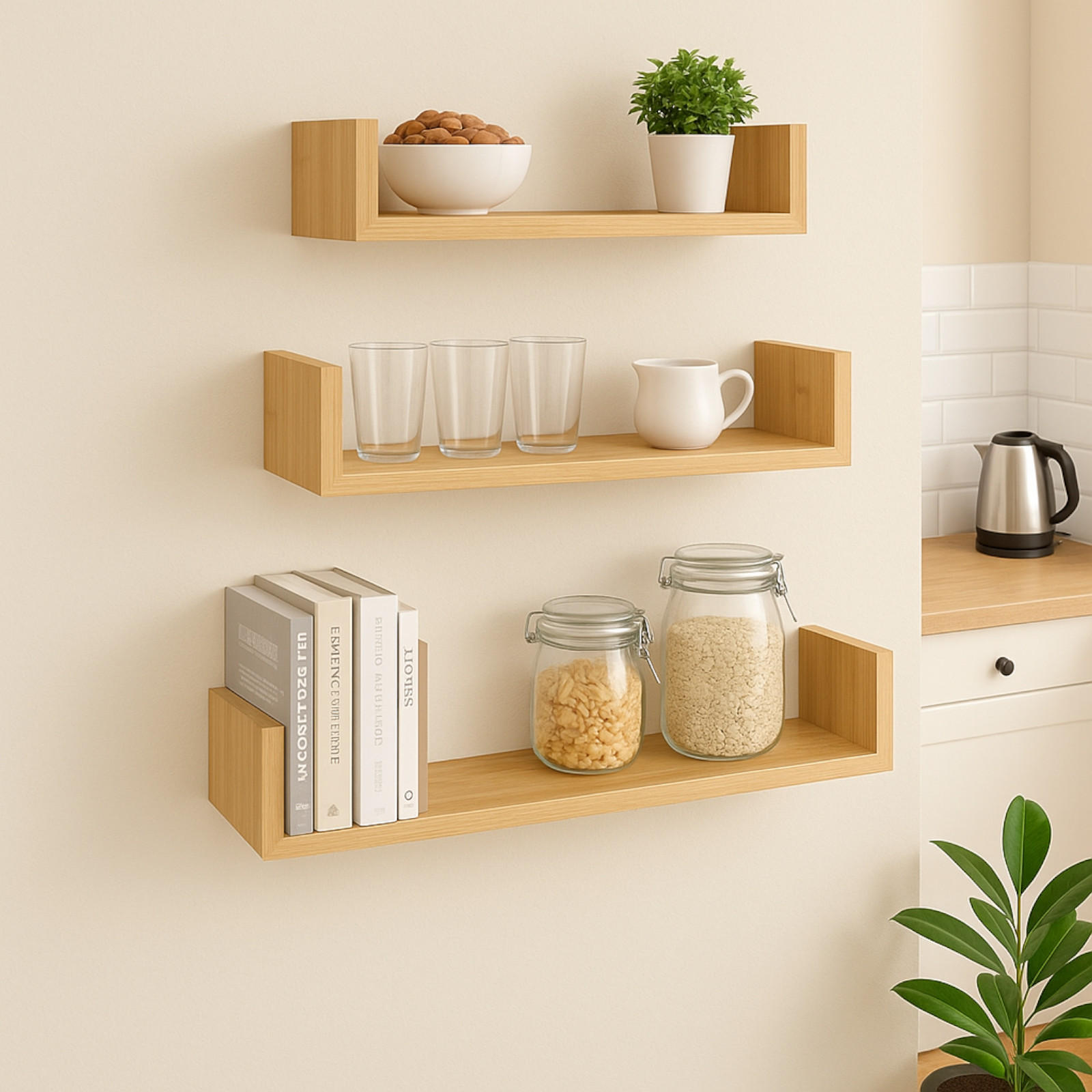 Begryf Wandboard Natur 60x15x15 cm