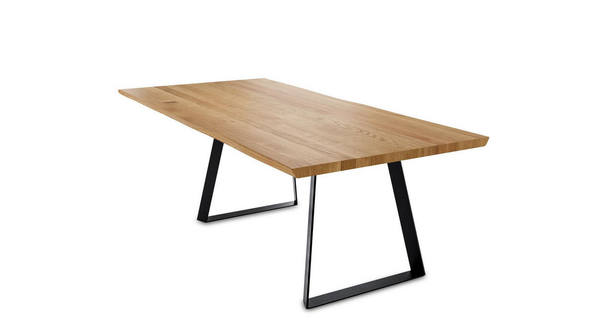 BAUMKANTENTISCH Daisie 2 200x77x100 Massivholztisch Wildeiche geölt - Wildeiche, Holz (200/77/100cm) - 58aufmkessel