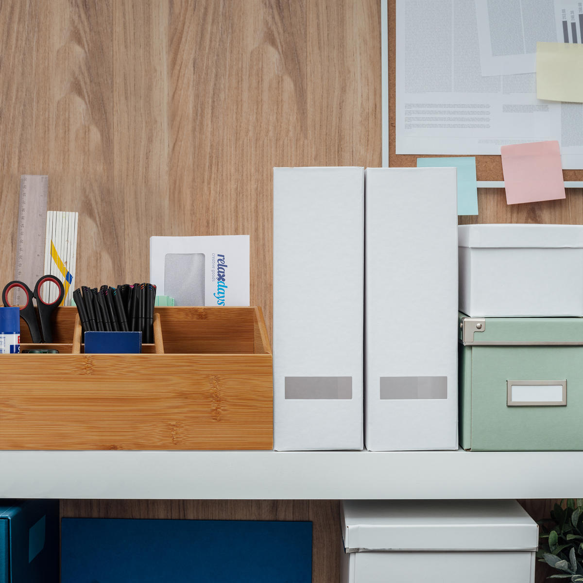 TISCHORGANIZER - Hellbraun, Holz (19.5/28/14cm) - Relaxdays