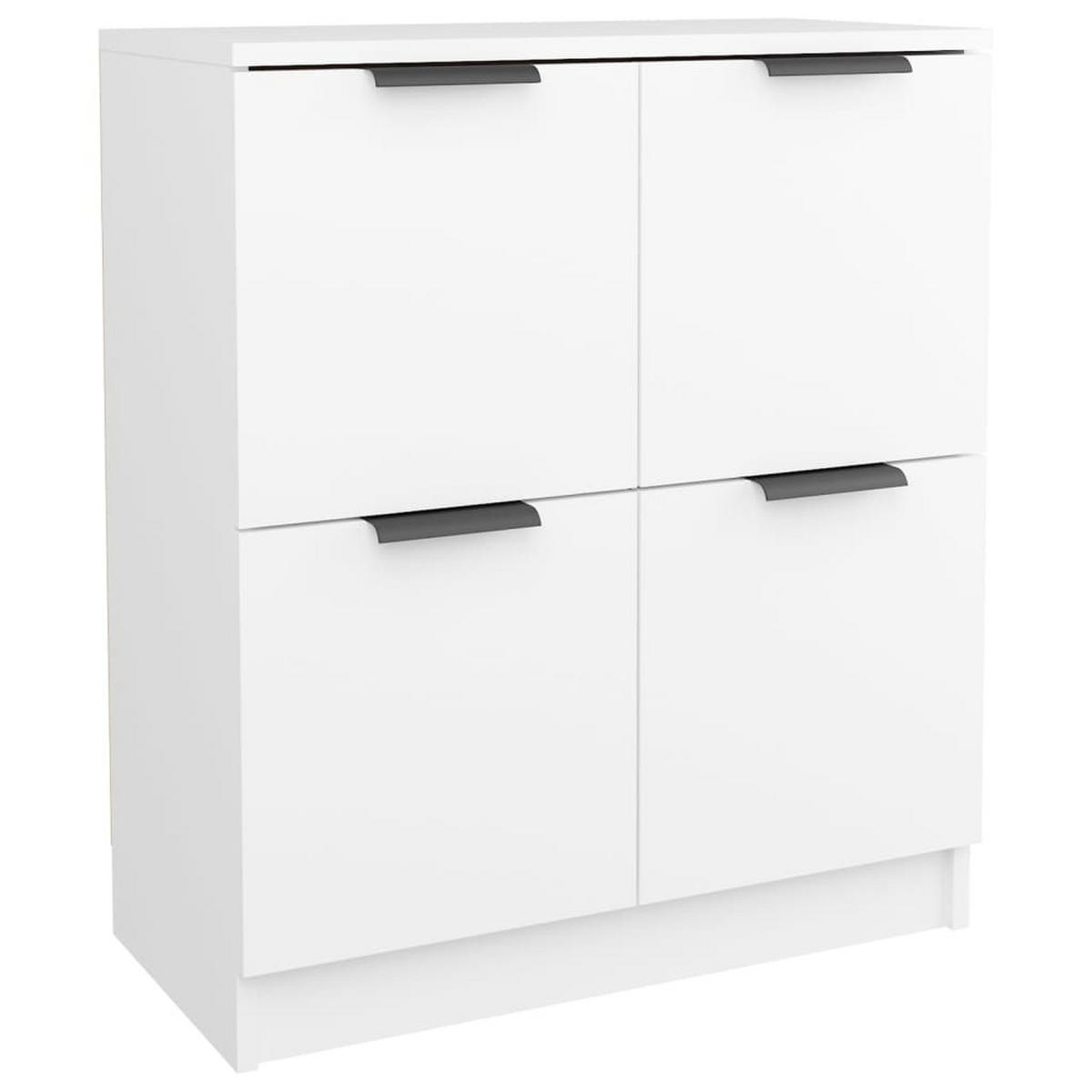 SIDEBOARDS 2Er Set Weiss 60/30/70 Cm Holzwerkstoff - Weiß, Holzwerkstoff (30/70/60cm) - vidaXL