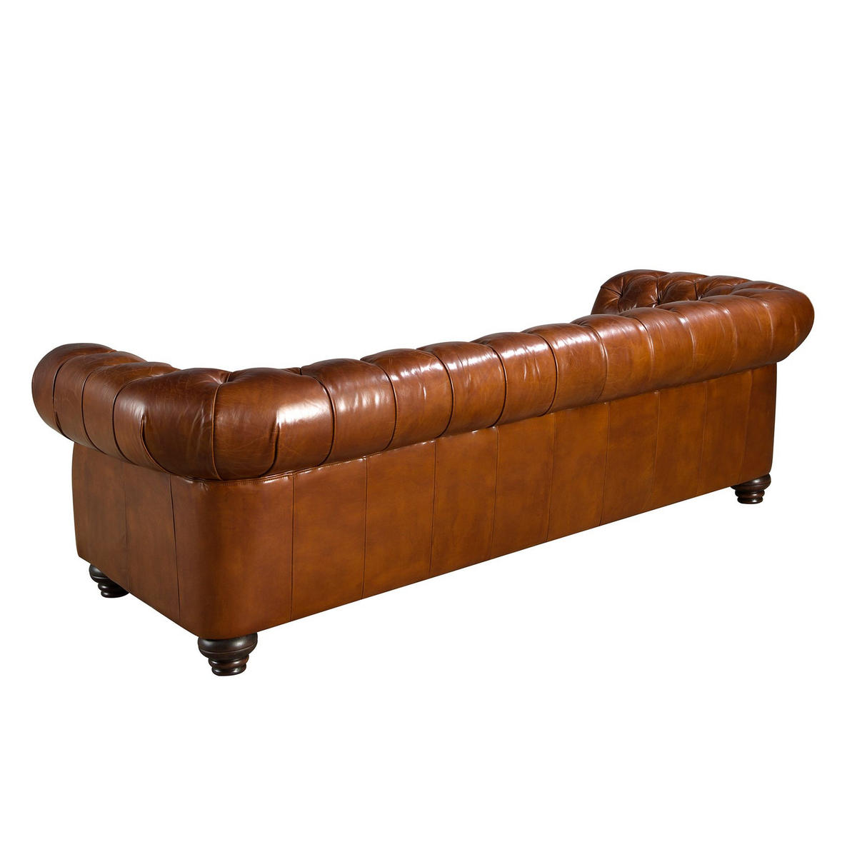 CHESTERFIELD-SOFA 3-Sitzer Chester-Sofa in cognacbraunem Leder 226/101/70 cm - Braun, Leder/Holz (226/70/101cm) - ANGEL CERDA