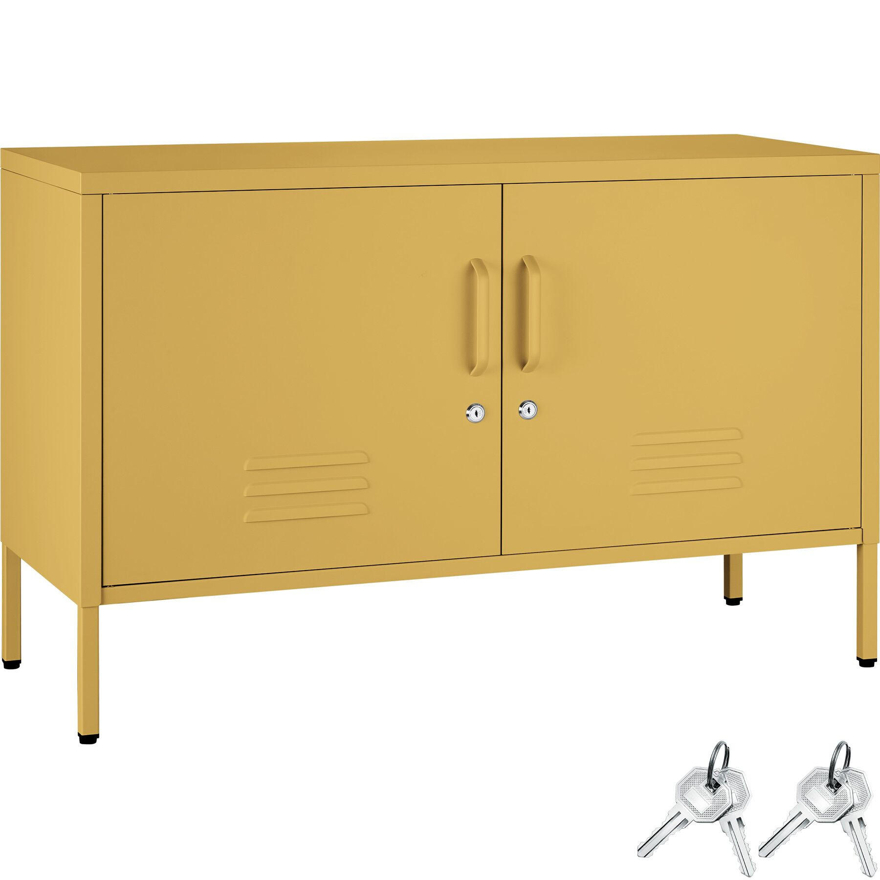 tectake Sideboard Gelb 100x65x42.5 cm