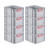 EUROBOX 8x Nextgen Color 22x30x40cm 20 Liter Griffe Rot Geschlossen - Rot, Kunststoff (30/22/40cm) - PROREGAL