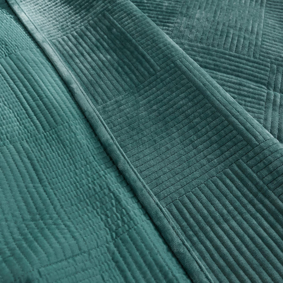 TAGESDECKE Quadron - Türkis, Textil (200/220cm) - home&you