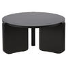 COUCHTISCH Preffines S Esche Schwarz-Grau 80 cm - Schwarz, Holzwerkstoff (80/80/40cm) - Selsey