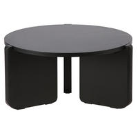 COUCHTISCH Preffines S Esche Schwarz-Grau 80 cm - Schwarz, Holzwerkstoff (80/80/40cm) - Selsey
