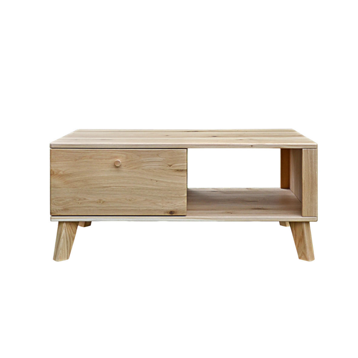 COUCHTISCH mit Schubladen NESS - Eichefarben, Holz (60/100/45cm) - Rawood Furniture