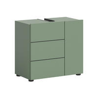 WASCHBECKENUNTERSCHRANK VIRA (B/H/T: ca. 60/57/34 cm) in Smoke Green/Smoke Green - Grün, Holz (60/57/34cm)