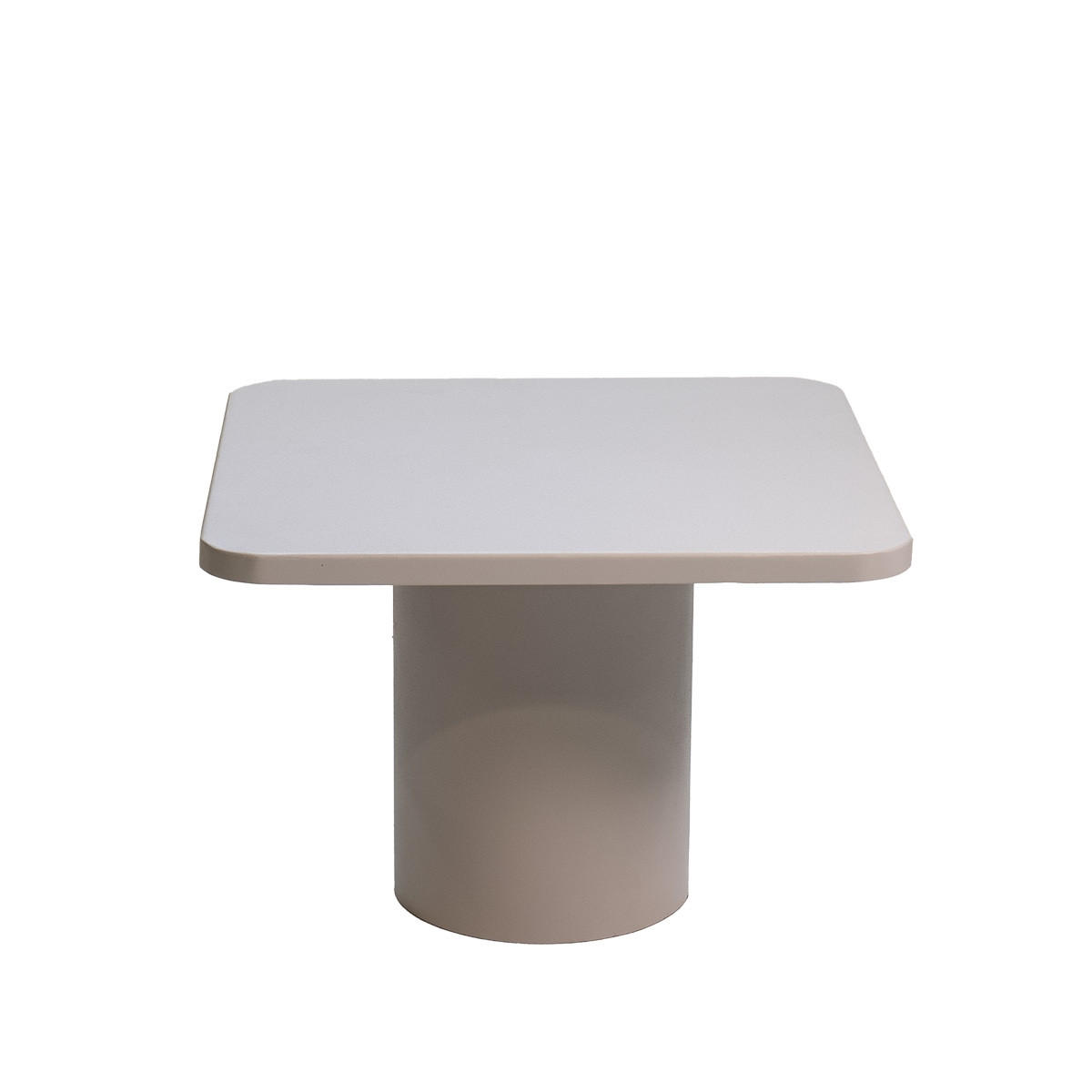 COUCHTISCH aus Eisen 50cm, beige - Beige, Metall (50/50/35cm) - Giga Meubel