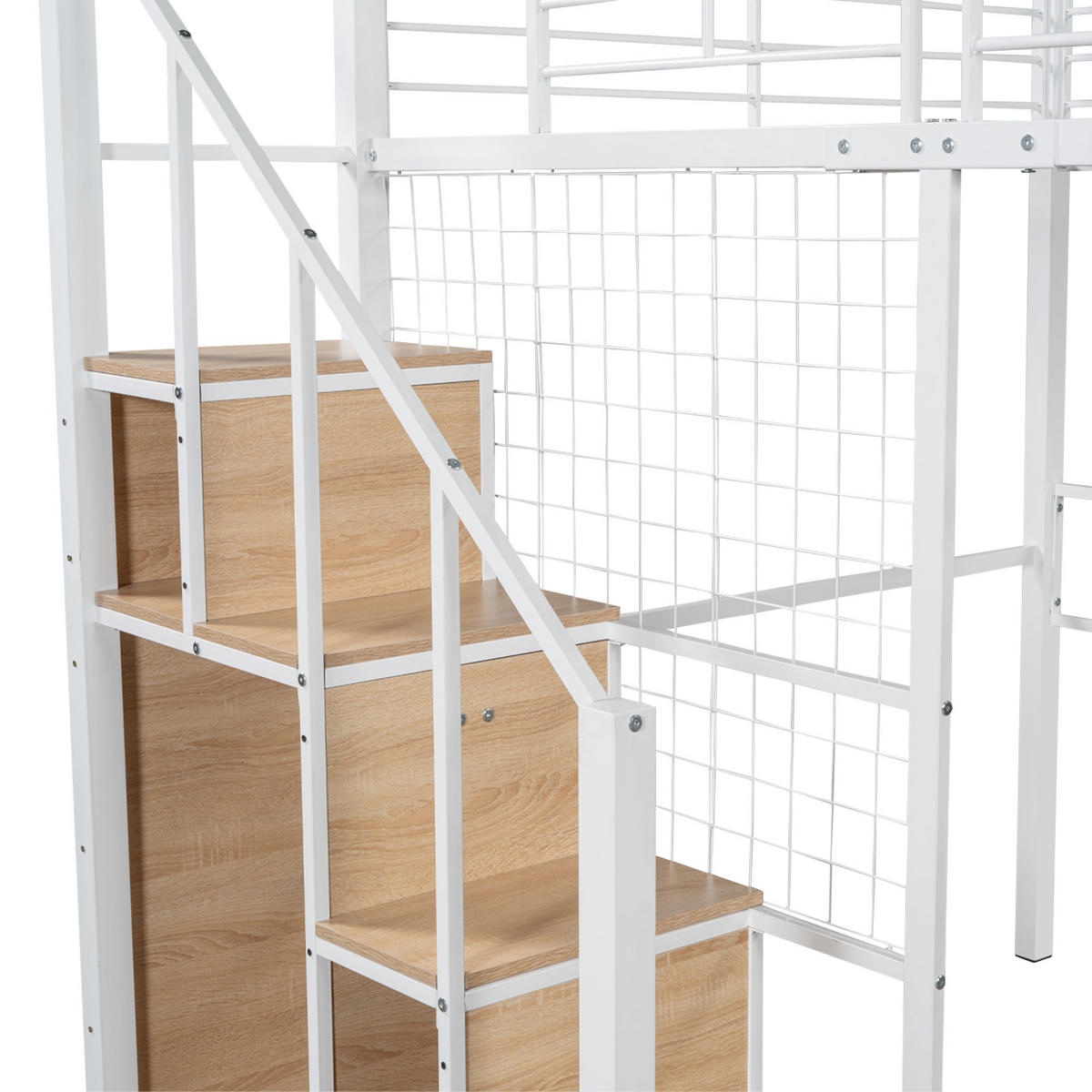 HOCHBETT Eisen 140/200 cm Weiß - Weiß, Metall - Raumix