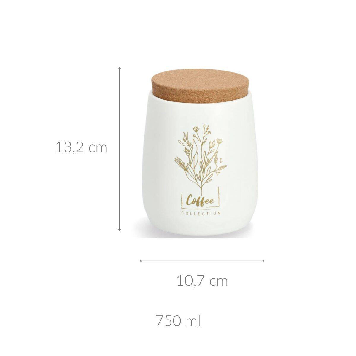 KAFFEEDOSE Coffee 750 ml - Weiß, Metall (10.7/13.2cm)