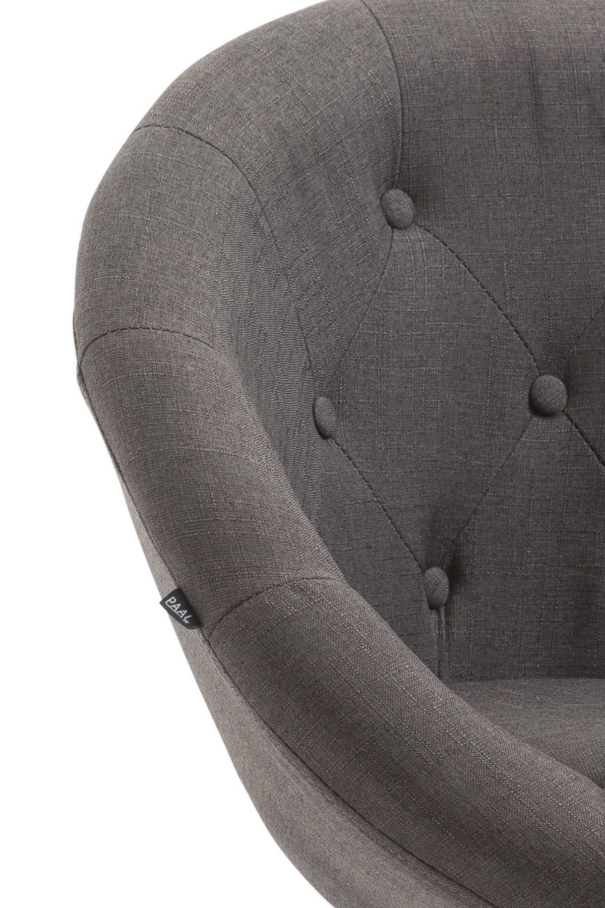 BARHOCKER Landern Stoff chrom dunkelgrau - Chromfarben/Dunkelgrau, Textil/Metall (65/128/57cm) - TPFLiving