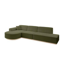 ECKSOFA Ottomane Links ARRIO-L2 - 328x171x83 cm Grün - Grün, Holzwerkstoff/Textil (328/171cm) - ALTDECOR