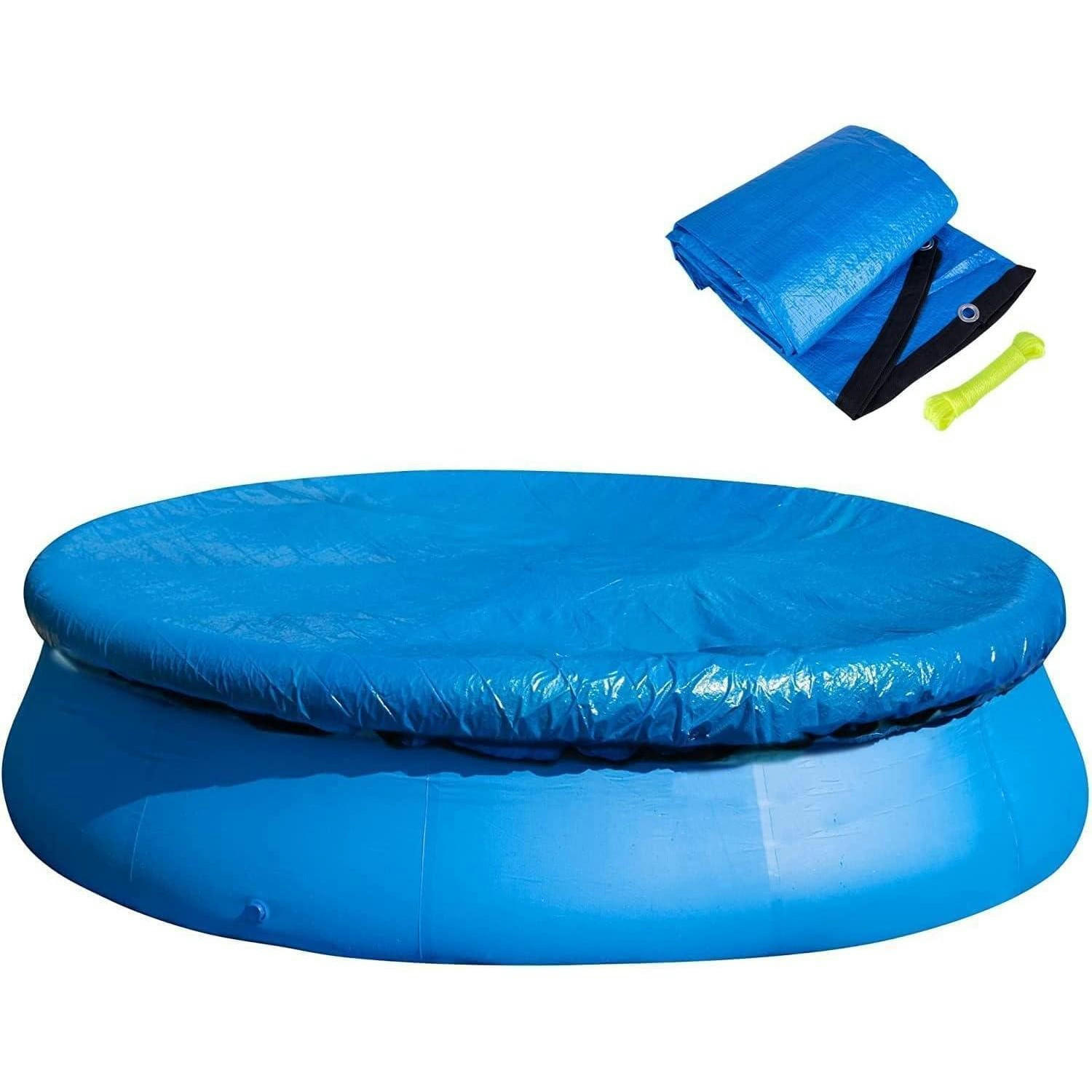 POOLABDECKPLANE Rund 305 cm Blau - Blau, Kunststoff (305/305cm)