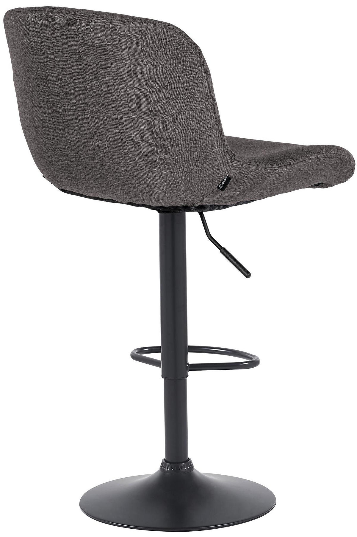 BARHOCKER Stoff dunkelgrau - Dunkelgrau/Schwarz, Textil/Metall (50/85/50cm) - CLP
