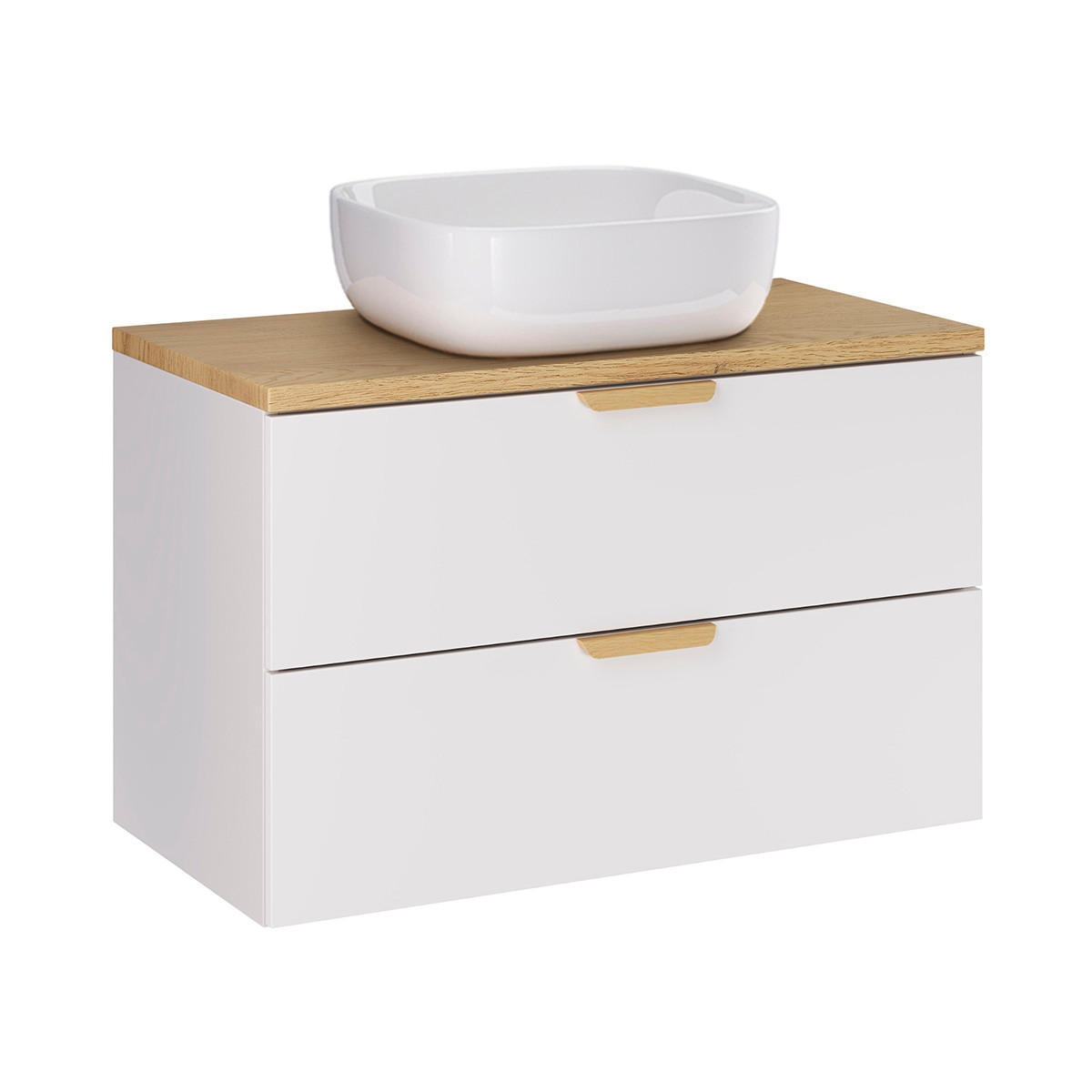 WASCHTISCH 80.6cm Oria Weiß - Weiß, Holzwerkstoff (80.6/50/46.5cm) - Petits-meubles