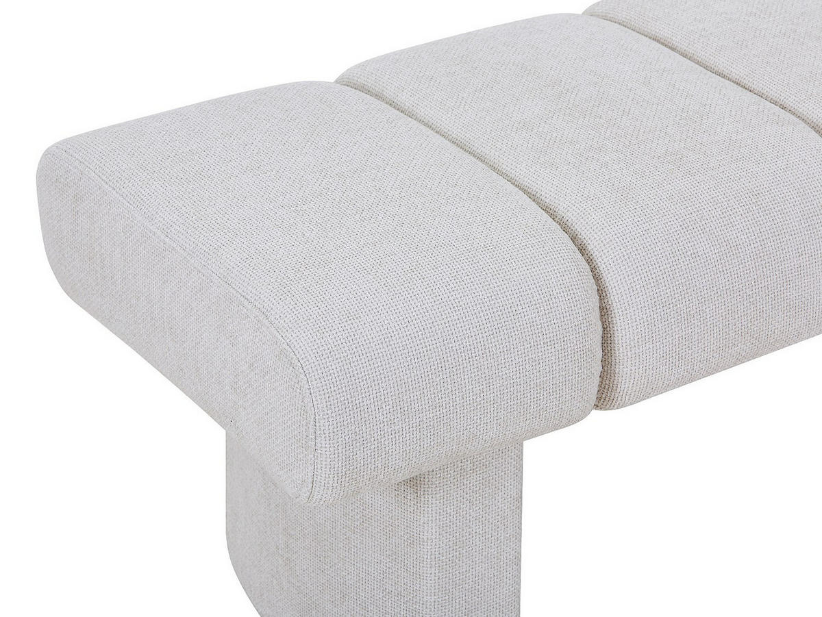 SITZBANK - 128 cm x 44 cm - Stoff - Beige - NUBELO - Beige, Textil (128/42/44cm) - Vente-Unique