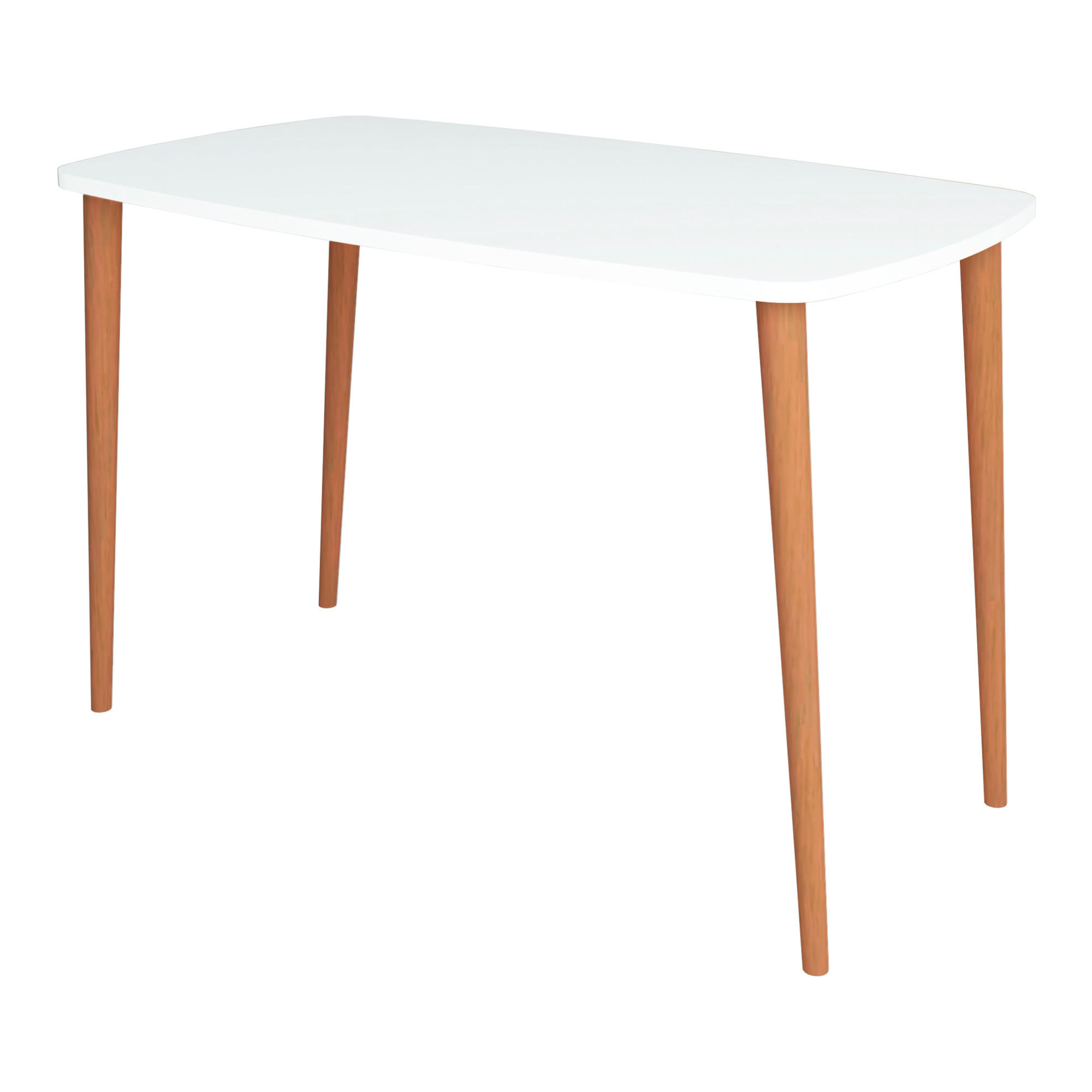 SCHREIBTISCH Kongsberg - Naturfarben/Weiß, Holz/Holzwerkstoff (60/105/70cm) - [en.casa]