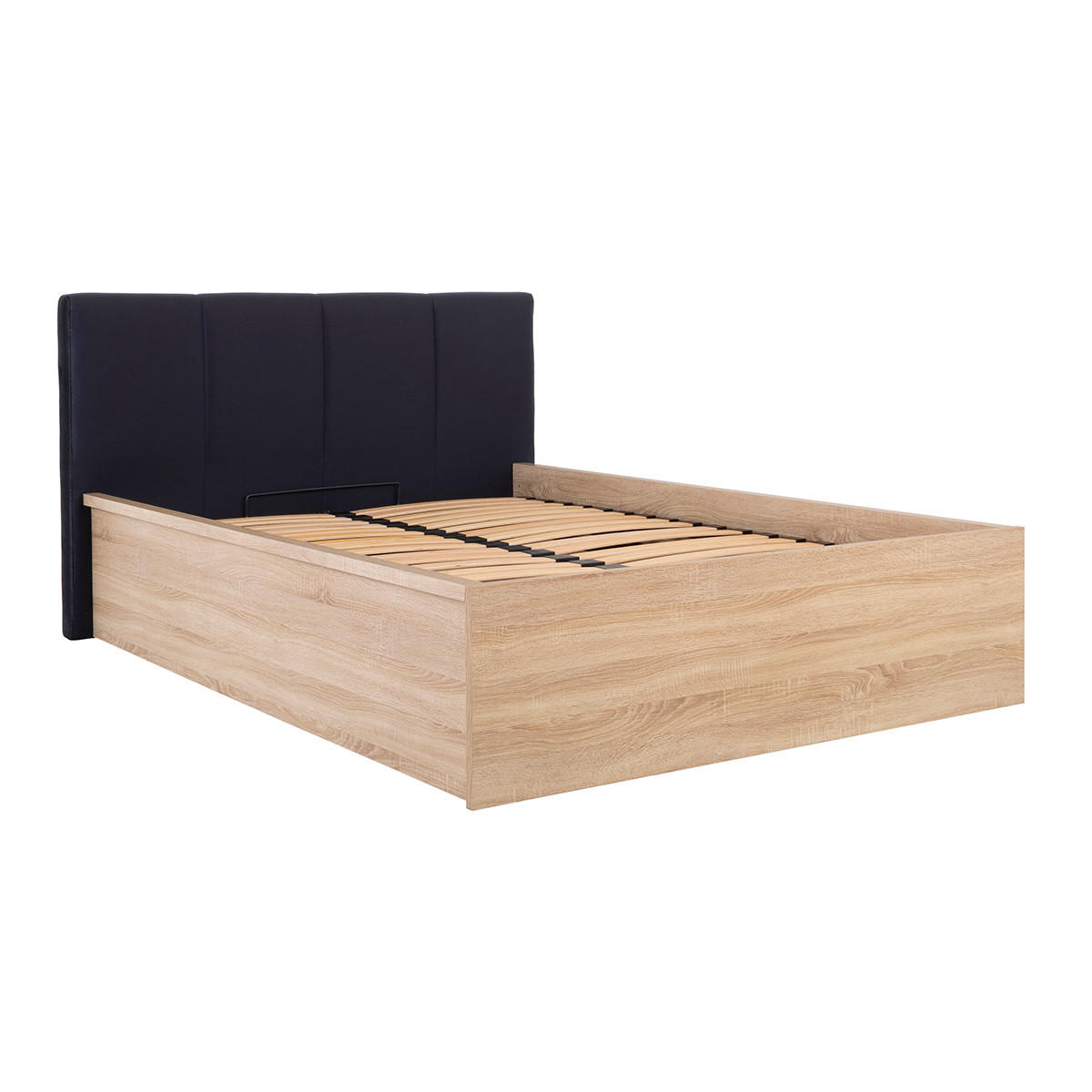 BOXSPRING POSTEL 140/200 Edwin Světlé a černé dřevo - černá, kompozitní dřevo (140/200cm) - Petits-meubles