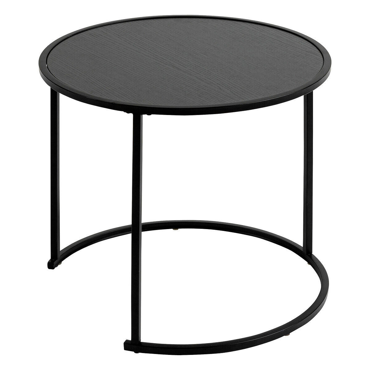 BEISTELLTISCHE Noan 3er-Set - Schwarz, Metall (54/54/45cm) - Atmosphera Createur d´interieur