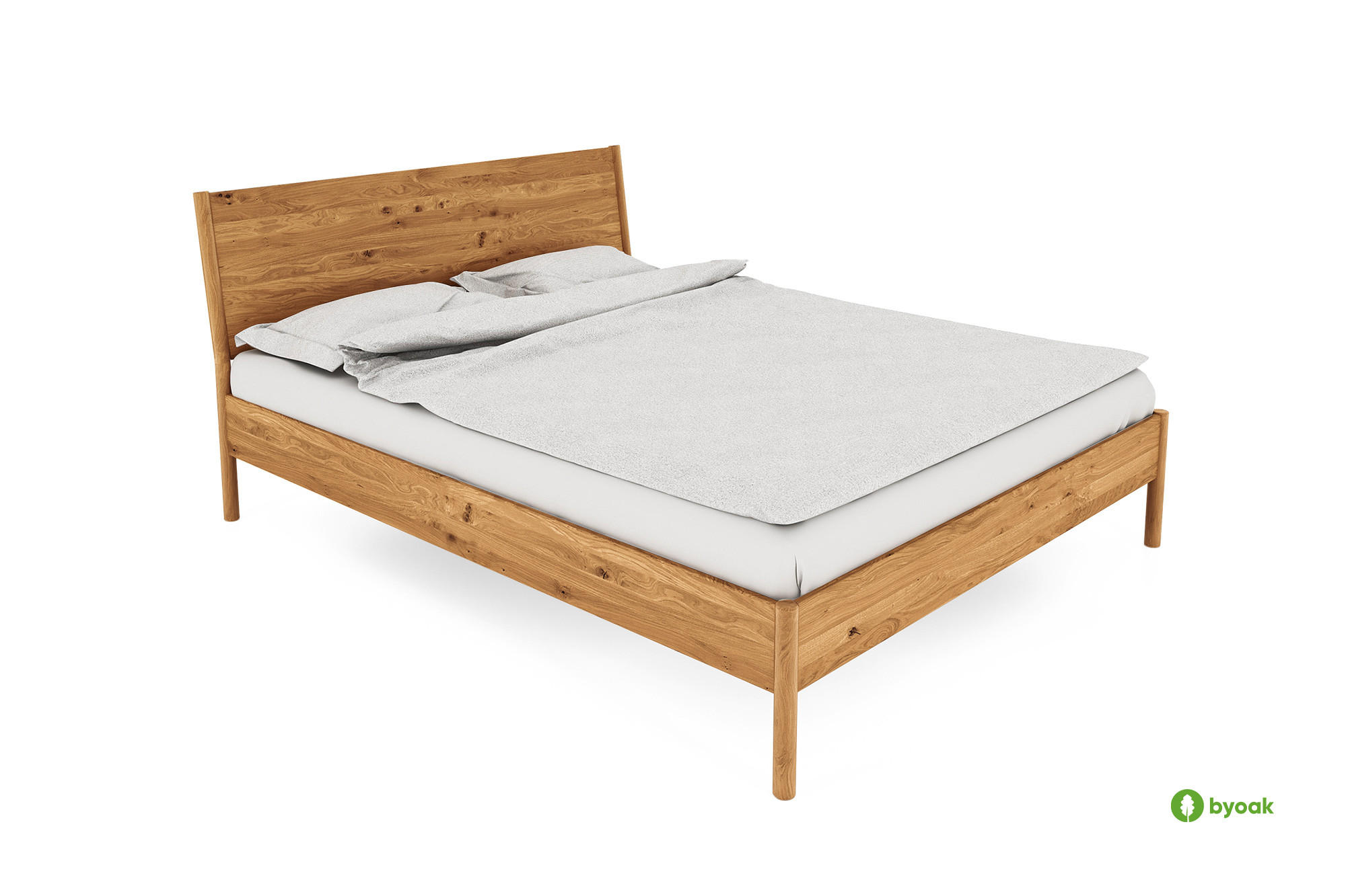 BETTGESTELL INA 80x200 Wildeiche - Wildeiche, Holz (80/200cm) - byoak