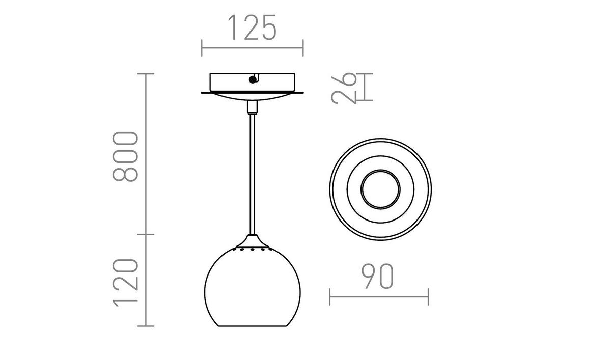 PENDELLEUCHTE DESTY I Schwarz 35 W - Schwarz, Metall (30/30/120cm) - Rendl