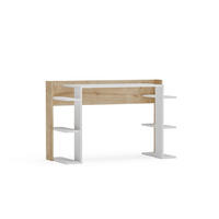 COMPUTERTISCH Cınar Weiss Eiche - Eichefarben/Weiß, Holzwerkstoff (122.6/45/77cm) - Decorotika