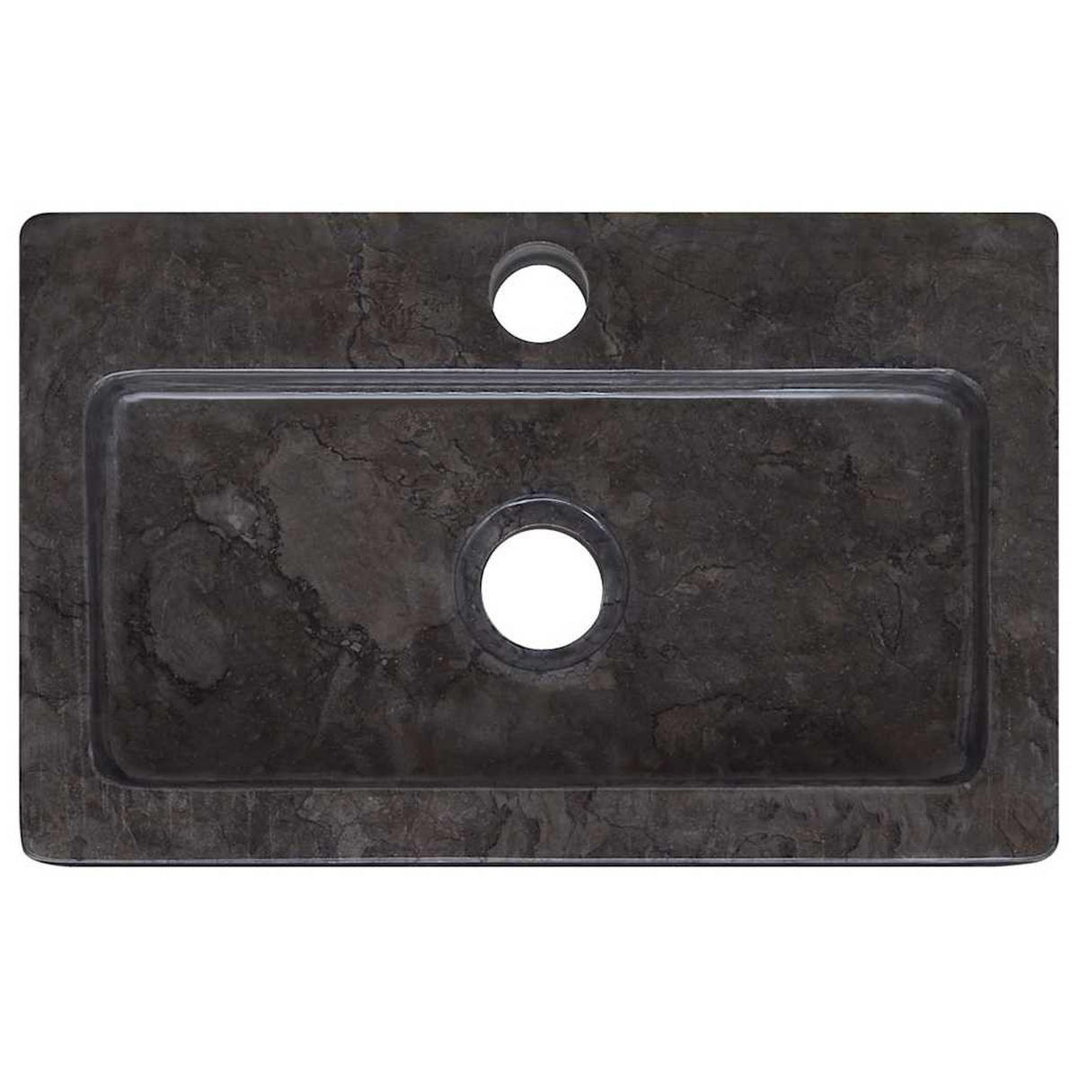 WASCHBECKEN Latham 38/24/6.5 cm - Schwarz, Stein (38/6.5/24cm) - Nettlife