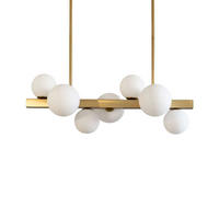 HÄNGELEUCHTE Oromia, Messing und Weiß, 90cm - Messingfarben, Glas (80/35/90cm) - KOSILUM