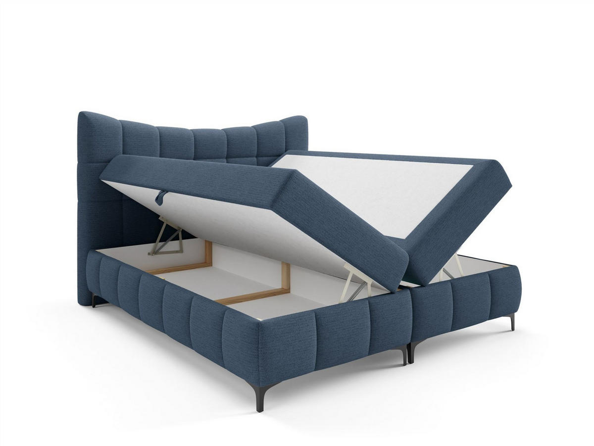 BOXBETT Charles Premi.. In Aragon - Blau, Holzwerkstoff/Textil (120/200cm) - Fun Möbel