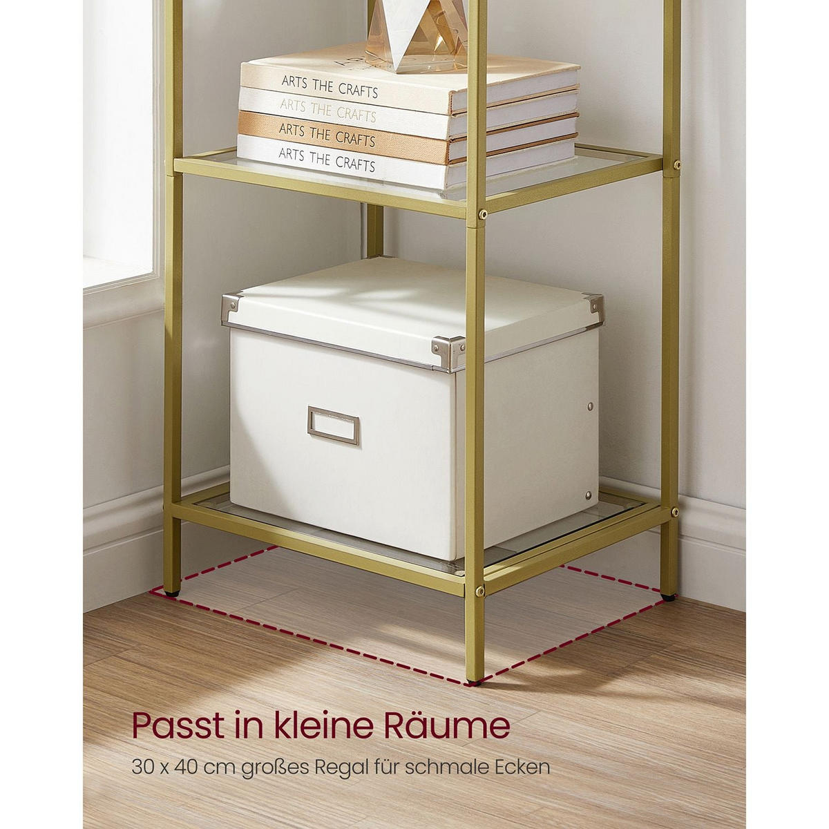 GLASREGAL SINGAPORE - Goldfarben, Glas (40/177.3/30cm) - Hansiro