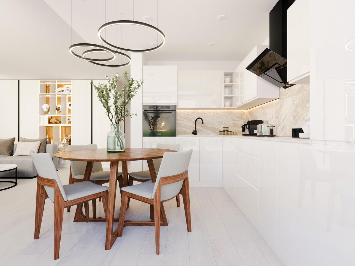 ECKKÜCHE 300x140 cm Glanzia – KU-S10 – Weiß – Hochglanz - Weiß Hochglanz, Holzwerkstoff (300/212/140cm) - hi-markt