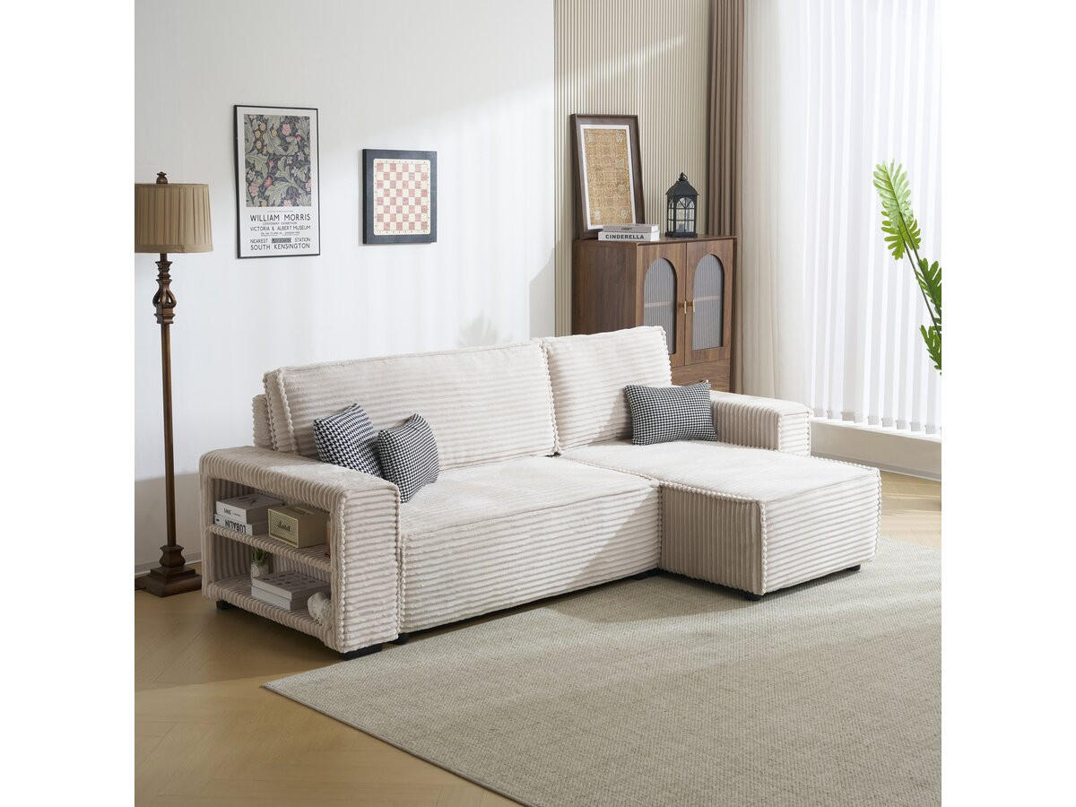 ECKSOFA opera beige - Beige, Textil (141/241cm) - Habitat Garten