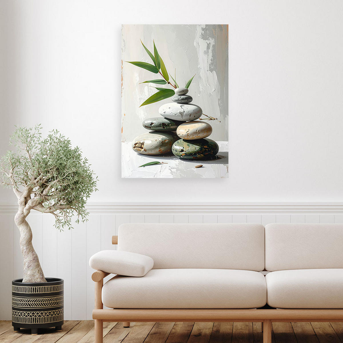 LEINWANDBILD Zen und Orientalisch 70x100cm - Grau, Textil (70/100cm) - Feeby