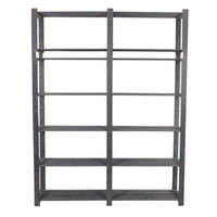 HOLZREGAL PINEPEAK 220x170x38cm 7 Fachboden 1,2cm dickes Kiefernholz Grau - Grau, Holz (170/220/38cm) - PROREGAL