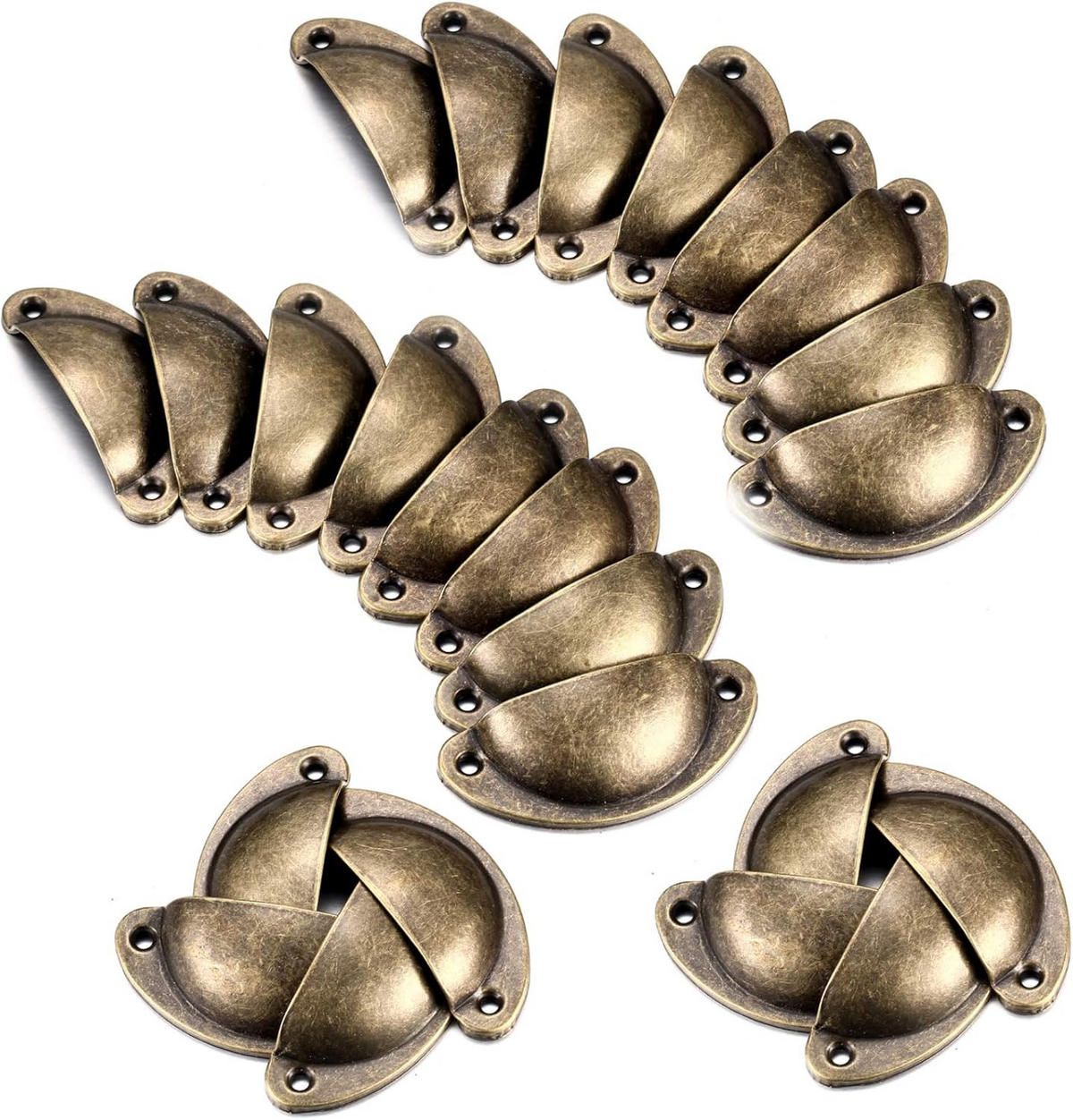 SCHRANKKNOPF 24er-Set - Goldfarben, Metall (3.5/2/8.1cm)