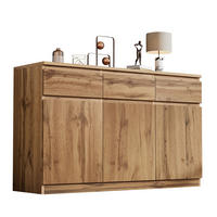 SIDEBOARD in Naturfarben Anrichte mit 3 Türen und 3 Schubladen für Wohnzimmer, B135/T40/H81cm - Naturfarben, Holzwerkstoff (135/81/40cm) - STILVORA