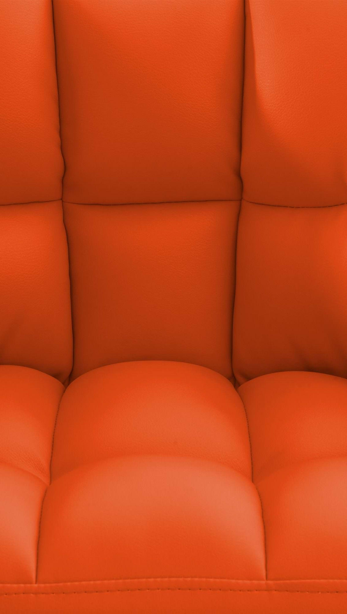 SESSEL Lederlook orange - Schwarz/Orange, Textil/Metall (64/75/48cm) - CLP