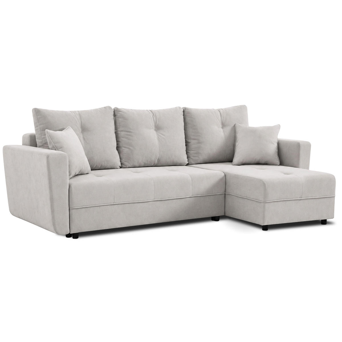 ROHOVÁ ROZKLÁDACÍ POHOVKA Verona s úložným prostorem a univerzální lenoškou, 240 cm, béžová - béžová, textil (240/148cm) - Beautysofa