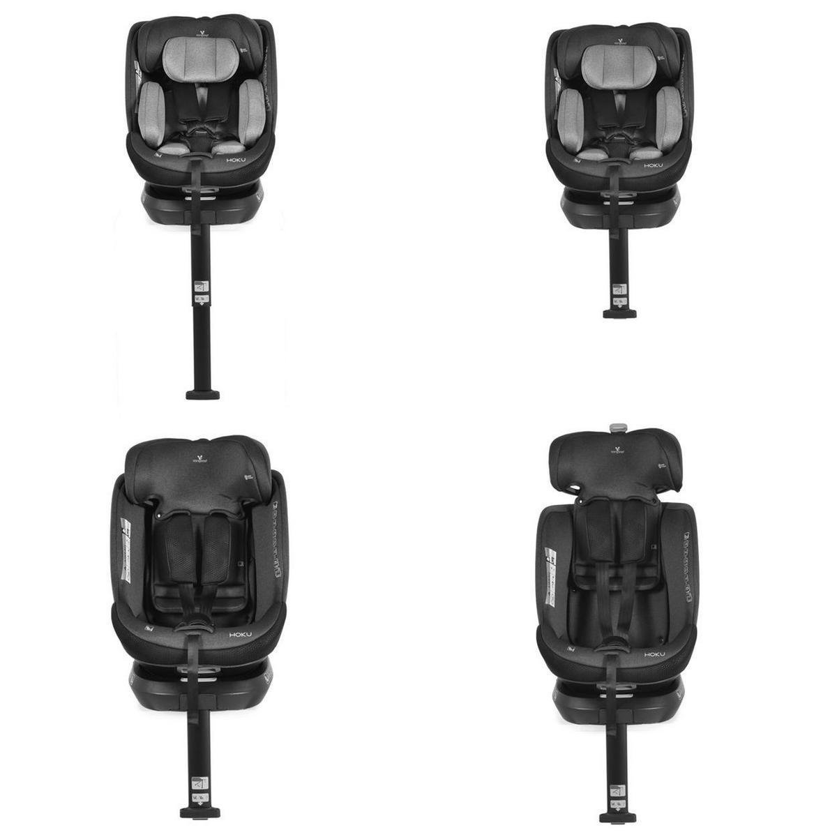 KINDERSITZ Hoku i-Size grün (40-150cm) Gruppe 0+/1/2/3, Isofix, Stützfuß - Grün, Kunststoff (44/60/52cm) - Cangaroo
