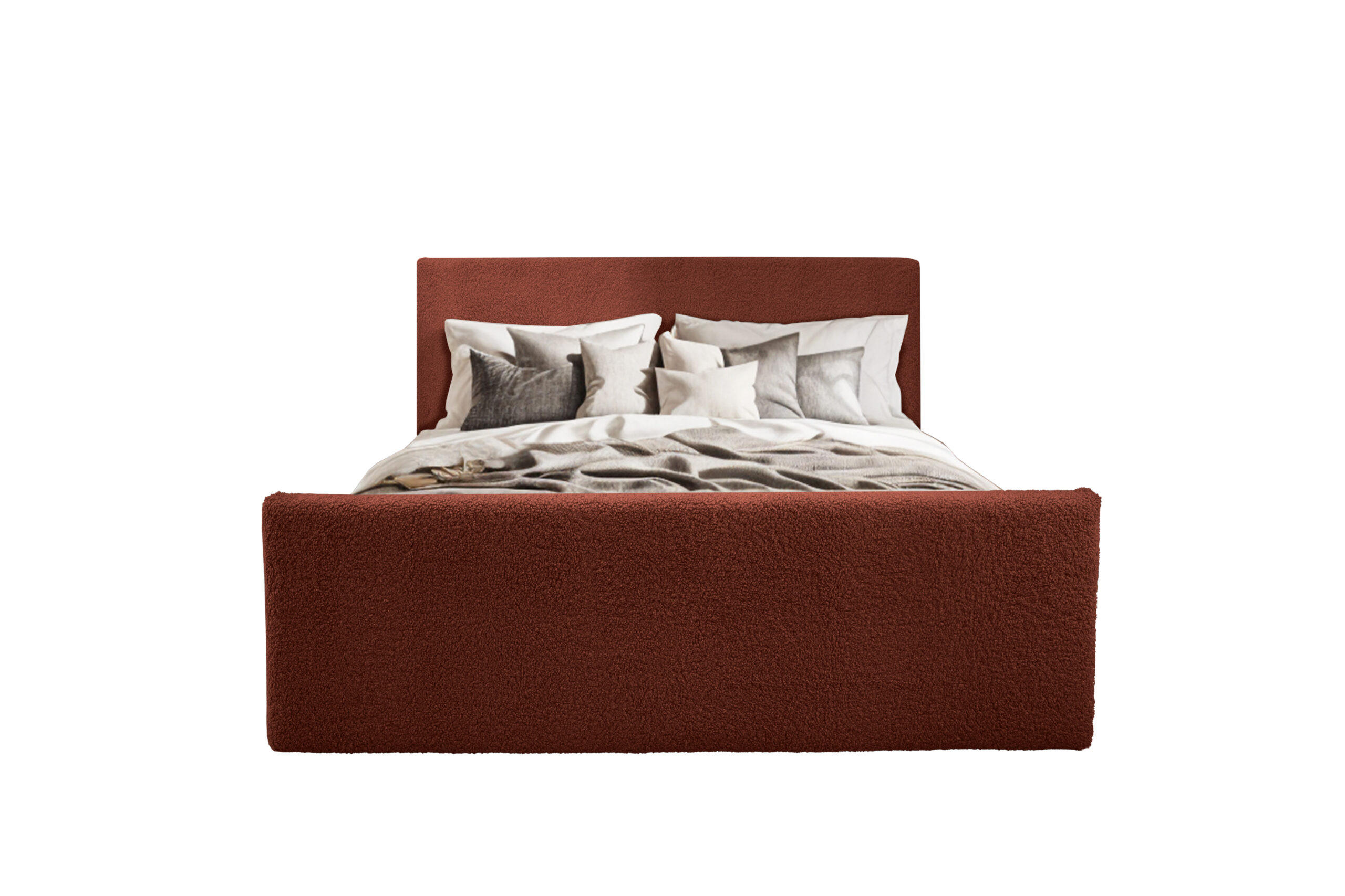 BOXBETT mit Bettkasten und Topper LAMM Stoff Sven Kupfer 160x200 cm H2-Pocket - Kupferfarben, Holzwerkstoff (160/200cm) - Kaiser Möbel